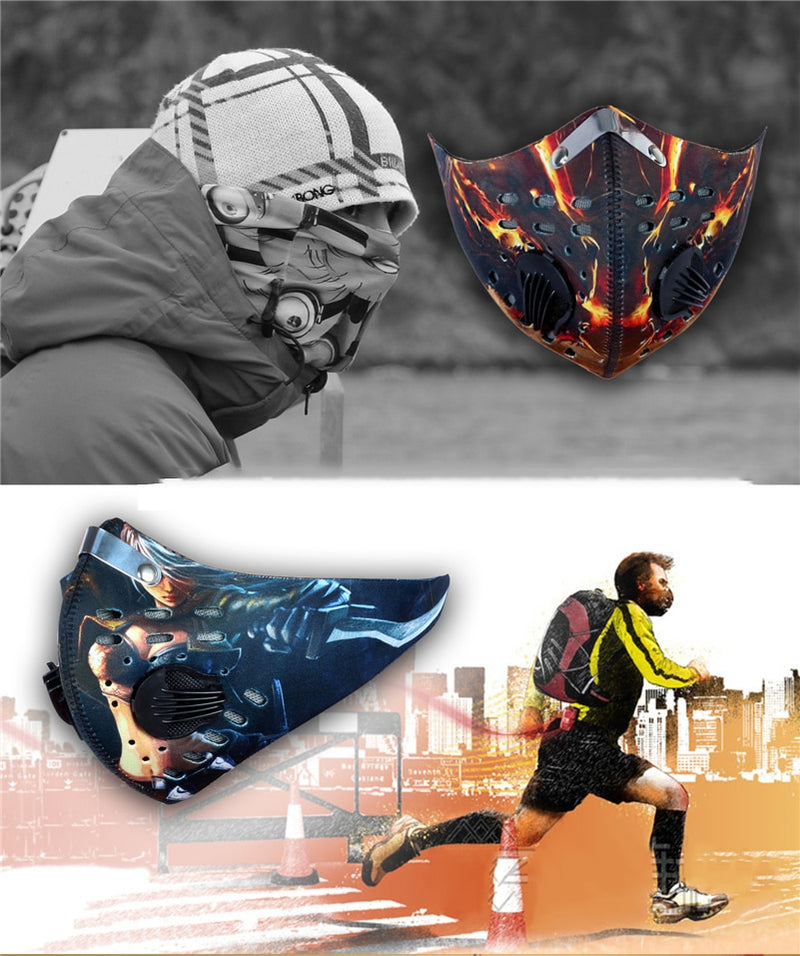 WEST BIKING N95 Dust-proof Cycling Mask With Filter Activated Carbon Bike Face Mask Outdoor Coronavirus Mask Bicycle Face Shield - virtualcatstore.com