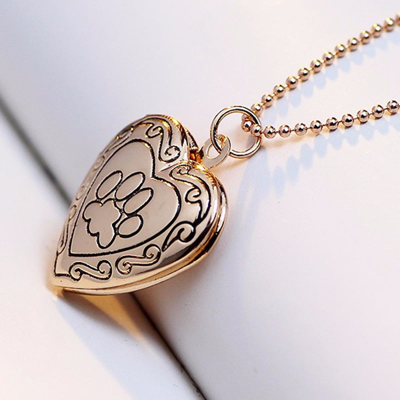 Photo Frame Memory Locket Necklace - virtualcatstore.com