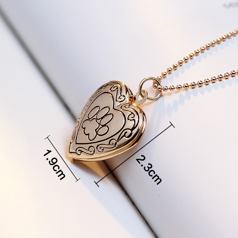 Photo Frame Memory Locket Necklace - virtualcatstore.com