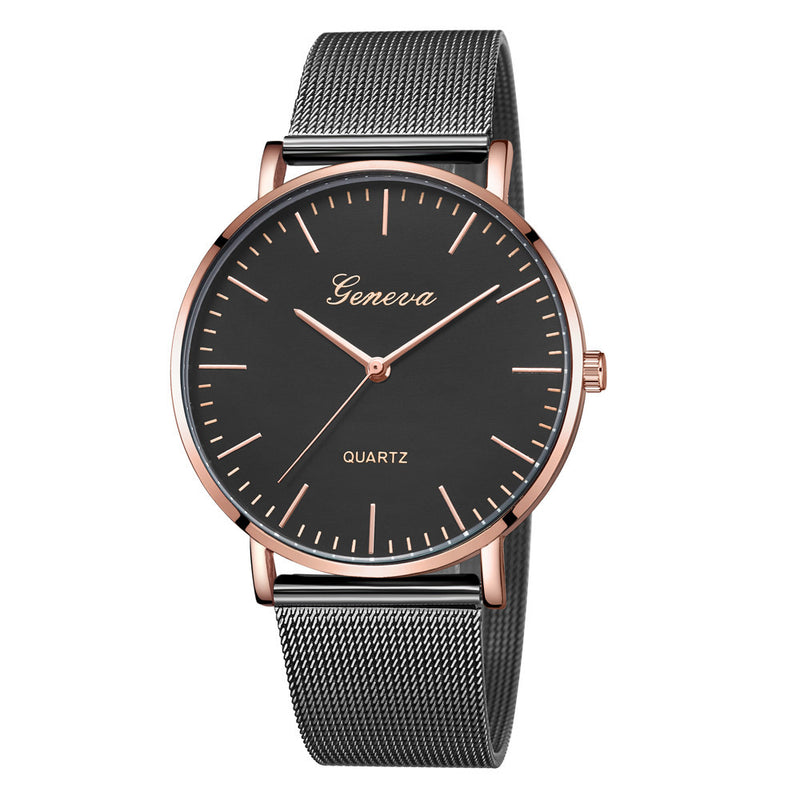 GENEVA Womens Classic Quartz Stainless Steel Wrist Watch Bracelet Watches - virtualcatstore.com