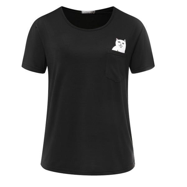 Summer European style Women T Shirt - virtualcatstore.com