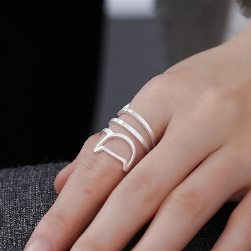 Opening Winding Wire Drawing Cat Ring - virtualcatstore.com