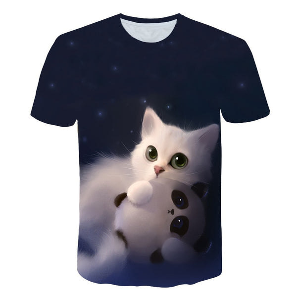 Night cat women's T-shirt - virtualcatstore.com