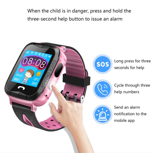 Kids Phone Smart Watch GPS Tracker Smart Watches for Children Girls Boys Camera - virtualcatstore.com