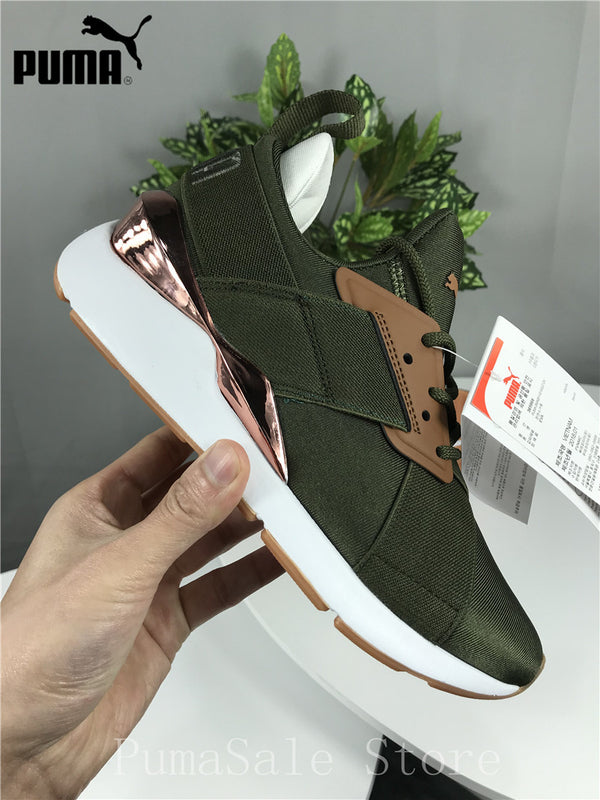 New Arrival PUMA Muse Metal Satin EP II Womens Sneakers 367047-02 Women Sports Badminton Shoes WN's Mid-Top Sneaker Size 35.5-39 - virtualcatstore.com