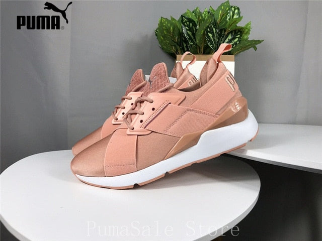 New Arrival PUMA Muse Metal Satin EP II Womens Sneakers 367047-02 Women Sports Badminton Shoes WN's Mid-Top Sneaker Size 35.5-39 - virtualcatstore.com