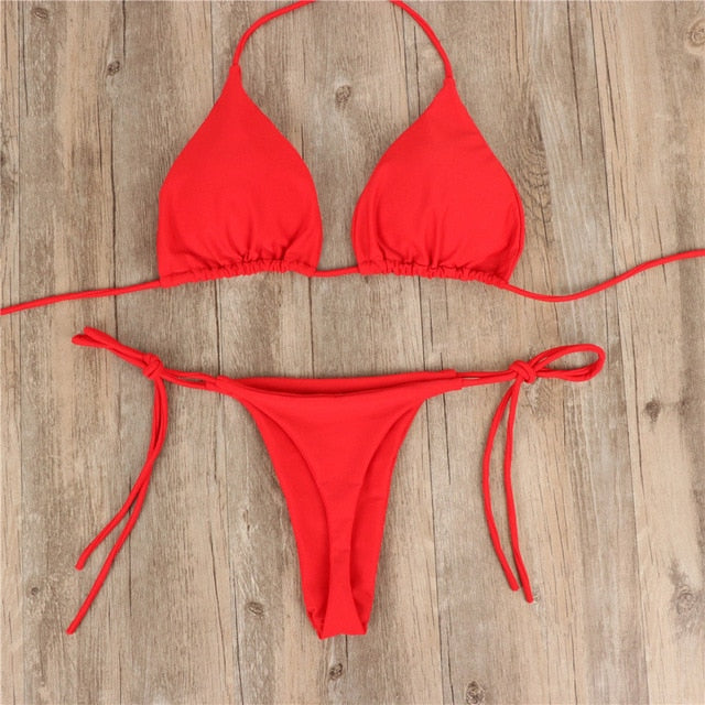 Women Sexy Bikinis Bandeau Bandage Bikini Set Push-Up - virtualcatstore.com