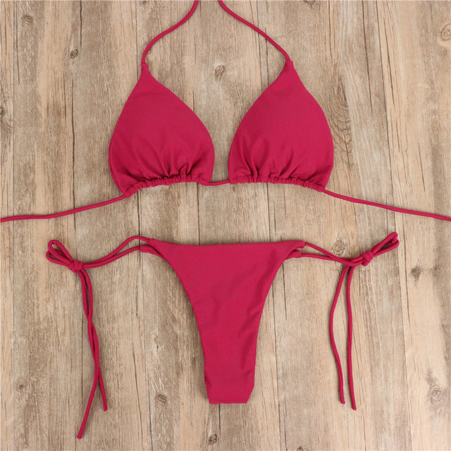 Women Sexy Bikinis Bandeau Bandage Bikini Set Push-Up - virtualcatstore.com