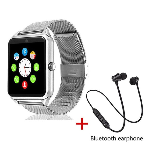 Smart Watch Men Women Metal Bluetooth Wrist Support SIM/TF Card Fashion business Wristwatch For Apple Android Phone - virtualcatstore.com
