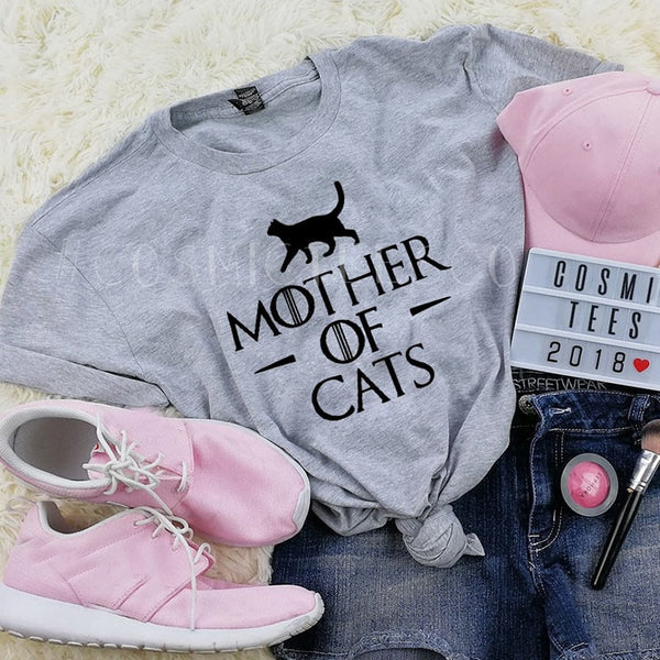 Mother of Cats T-shirt For Women - virtualcatstore.com