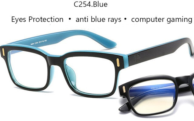 Anti Blue Rays Computer Glasses Men Blue Light Gaming Glasses Protection Myopia - virtualcatstore.com