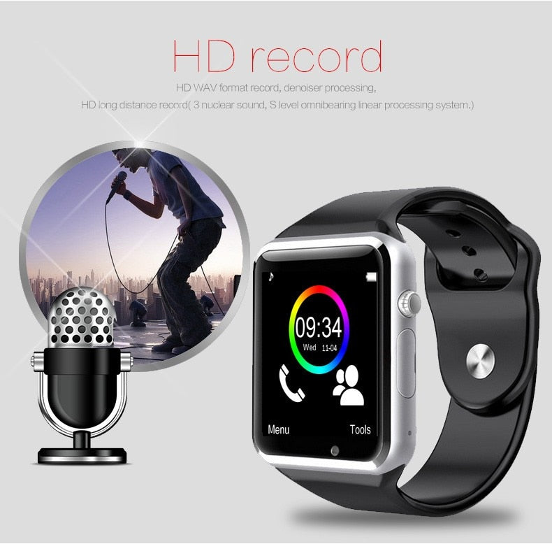 Smart Watch Smartwatch Bluetooth Wrist Sport Watch SIM TF Phone Camera WristWatch For Apple iPhone Android Samsung Men Wach - virtualcatstore.com