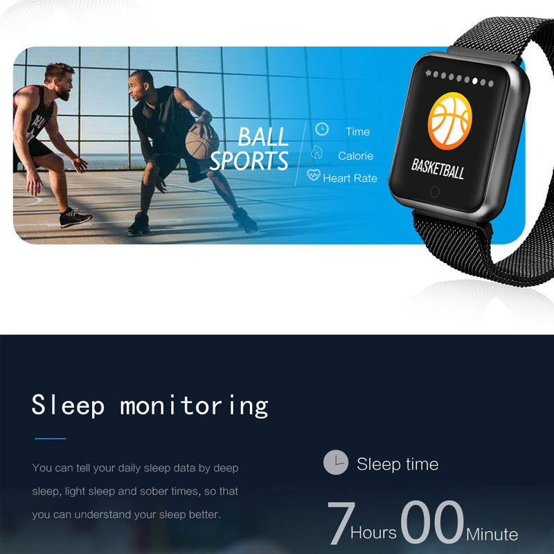 Smart Watch For Men Blood Pressure Pedometer Activity Tracker IP68 Waterproof Smartwatch For Apple IOS Iphone Android - virtualcatstore.com