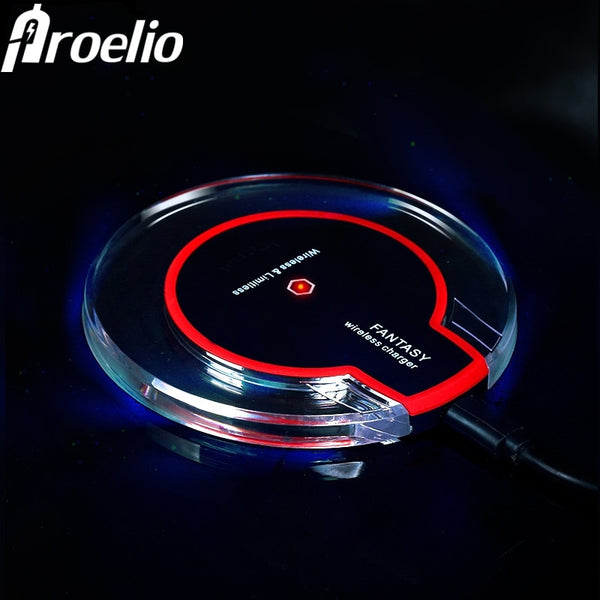Ultra Thin Led Wireless Charging Pad For iphone XS X 8 Plus Samsung Huawei Mate 20 Pro Charger - virtualcatstore.com