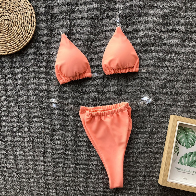 sexy Women Bikini set Push Up Swimwear Solid Beach Bathing Suit Brazilian Thong Swimsuit - virtualcatstore.com