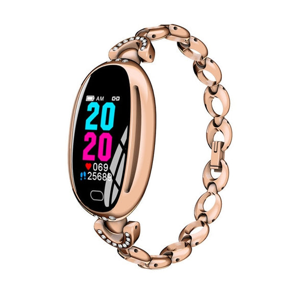 Women Fashion Smart Bracelet Heart Rate Blood Pressure Monitor Smart Band Fitness Tracker Smart Watch Clock - virtualcatstore.com